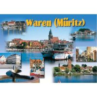 Waren (Müritz) Postkarte Ansichtskarte 9 Bilder...