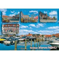 Waren (Müritz) Postkarte Ansichtskarte Briefmarken 5...