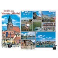 Waren (Müritz) Postkarte Ansichtskarte 10 Bilder...