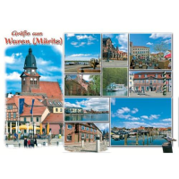 Waren (Müritz) Postkarte Ansichtskarte 10 Bilder...