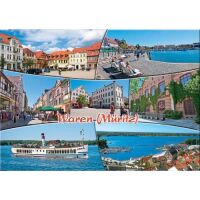 Waren (Müritz) Postkarte Ansichtskarte 7 Fotos...