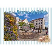 Waren (Müritz) Postkarte Ansichtskarte Streifen...