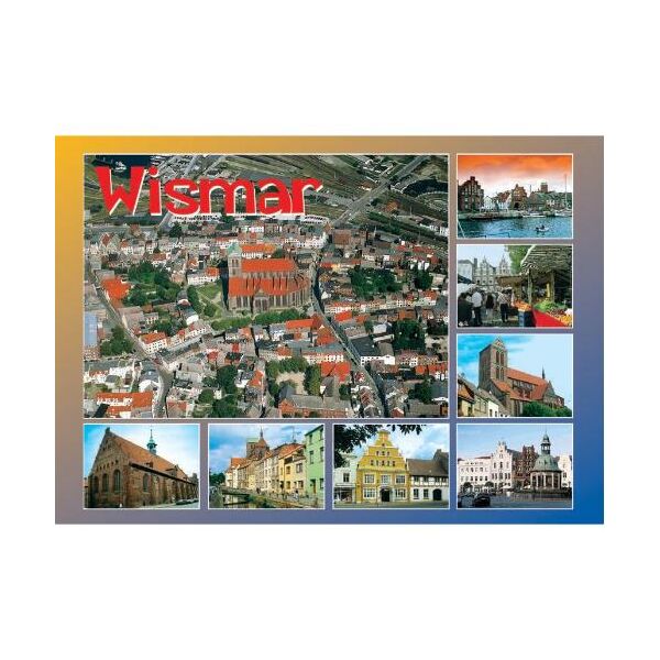 Wismar Postkarte Ansichtskarte 8 Fotomotive Hansestadt Ostsee