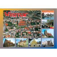 Wismar Postkarte Ansichtskarte 8 Fotomotive Hansestadt...