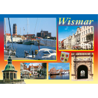 Wismar Postkarte Ansichtskarte 6 Fotomotive Hansestadt...