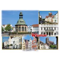 Wismar Postkarte Ansichtskarte 6 Bilder Hansestadt Ostsee
