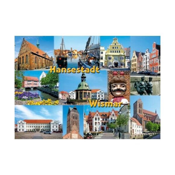 Wismar Postkarte Ansichtskarte 12 Fotomotive Hansestadt Ostsee