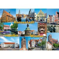 Wismar Postkarte Ansichtskarte 12 Fotomotive Hansestadt...