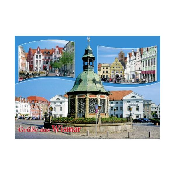 Wismar Postkarte Ansichtskarte 3 Fotomotive Hansestadt Ostsee