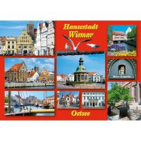 Wismar Postkarte Ansichtskarte 9 Fotomotive Hansestadt...
