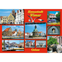 Wismar Postkarte Ansichtskarte 9 Fotomotive Hansestadt...