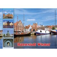 Wismar Postkarte Ansichtskarte 5 Fotomotive Hansestadt...