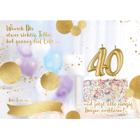 40. Geburtstag - Great Cards - Soundkarte und Lichtkarte...