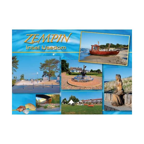 Zempin  Postkarte Ansichtskarte 6 Fotomotive Ostseeebad Usedom