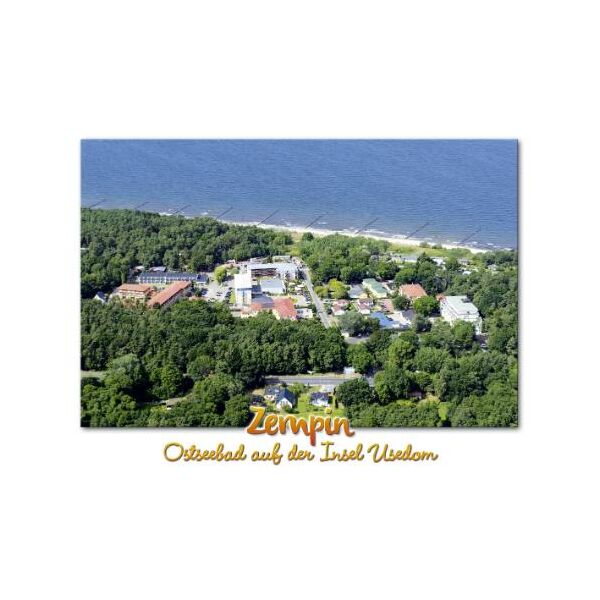 Zempin  Postkarte Ansichtskarte Luftaufnahme Ostseeebad Usedom