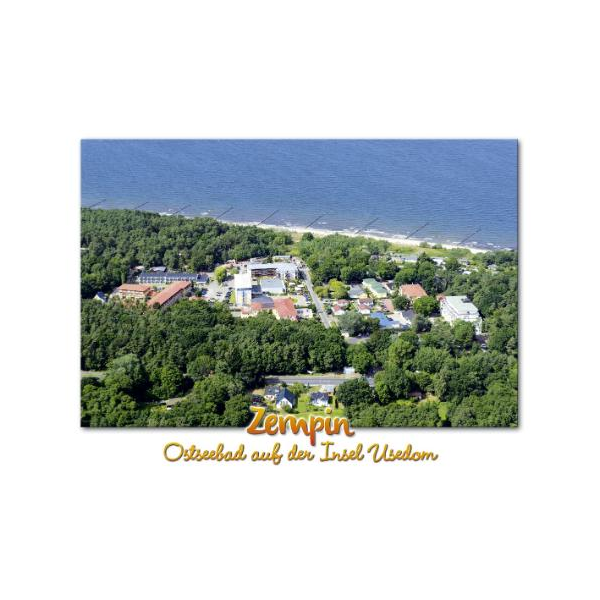Zempin  Postkarte Ansichtskarte Luftaufnahme Ostseeebad Usedom
