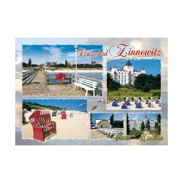 Zinnowitz Postkarte Ansichtskarte 5 Fotomotive Ostseebad Usedom