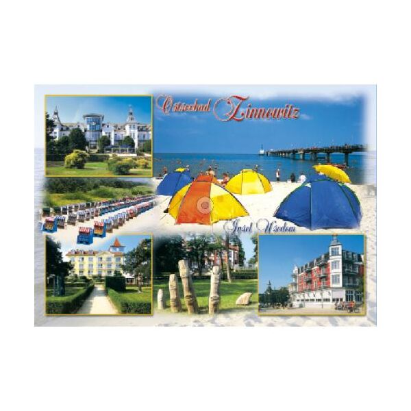 Zinnowitz Postkarte Ansichtskarte 6 Fotomotive Ostseebad Usedom