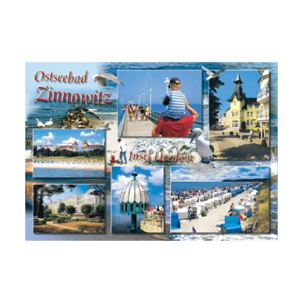 Zinnowitz Postkarte Ansichtskarte 6 Bilder Ostseebad Usedom