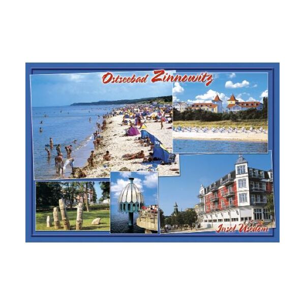 Zinnowitz Postkarte Ansichtskarte 5 Fotomotive Ostseebad Usedom