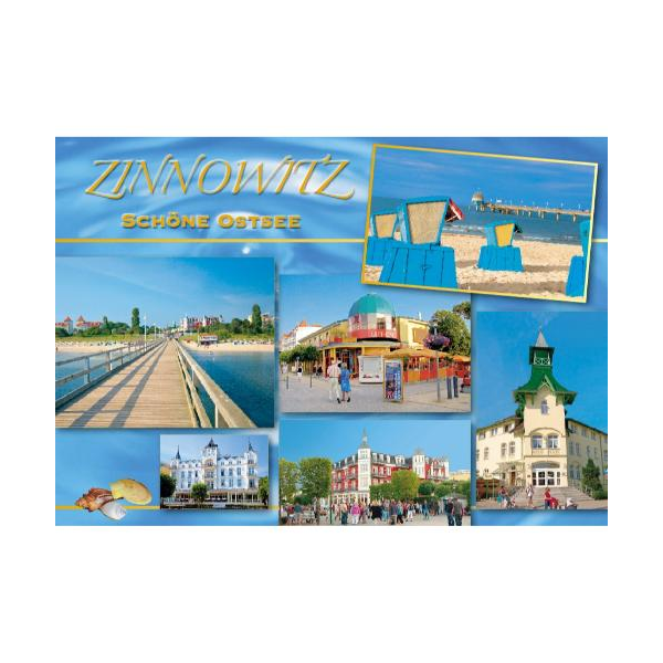 Zinnowitz Postkarte Ansichtskarte Schöne 6 Bilder Ostseebad Usedom