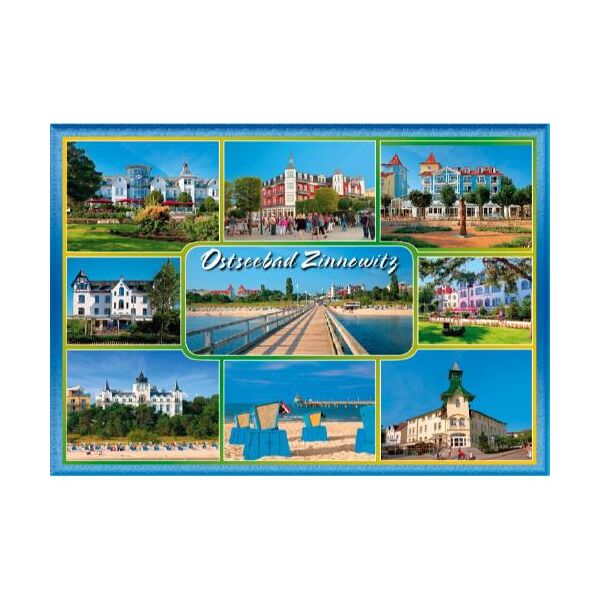 Zinnowitz Postkarte Ansichtskarte 12x17cm 9 Fotomotive Postkarte Ostseebad Usedom
