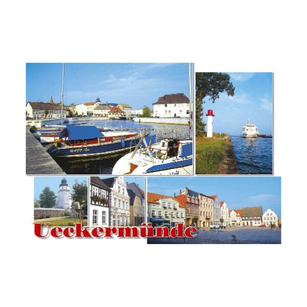 Ueckermünde Postkarte Ansichtskarte 5 Bilder Mecklenburgische Seenplatte Seebad