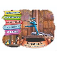 Hameln Magnet mit Wegweiser Sehenswürdigkeiten...