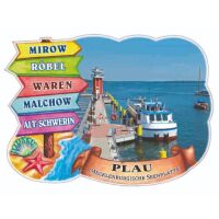Plau am See Magnet Wegweiser mit Fotomotiv