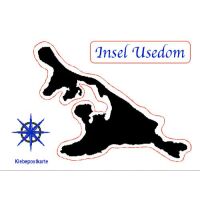Insel Usedom Klebekarte Postkarte mit Aufkleber...