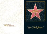 Geburtstag - Great Cards - Soundkarte und Lichtkarte im Format 21,0 x 29,7 cm - "Unser Star " - Super Bass