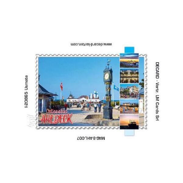 Ostseebad Ahlbeck Magnet Foto mehrere Motive Usedom weißer Grund