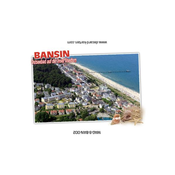 Bansin Usedom Magnet Foto Ostseebad auf der Insel Luftaufnahme