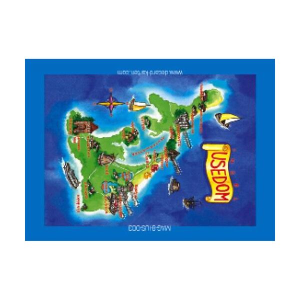 Insel Usedom Magnet Ostseeinsel Landkarte Maps blau