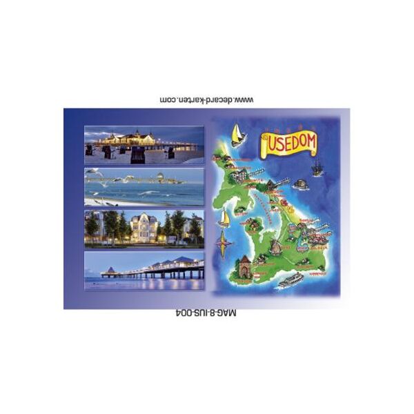 Insel Usedom Magnet Ostseeinsel Landkarte 4 Fotomotive