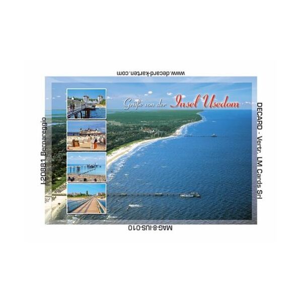 Insel Usedom Magnet Ostseeinsel Luftaufnahme Grüße von 4 Fotomotive