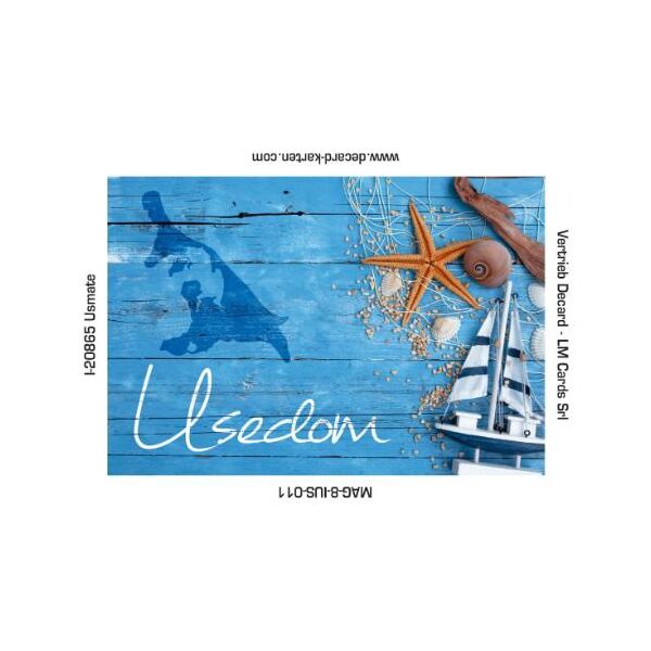 Insel Usedom Magnet Ostseeinsel Seestern Silhouette Maritime Motive