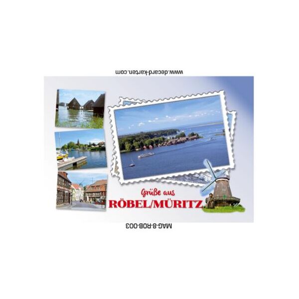 Röbel (Müritz) Magnet Vorpommern Mecklenburgische Seenplatte Briefmarke Grüße
