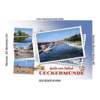 Ueckermünde Magnet Foto Briefmarke 4 Motive Seebad...