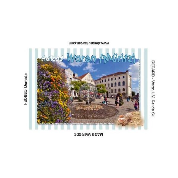 Waren (Müritz) Magnet Hauptplatz Streifen Heilbad Mecklenburgische Seenplatte