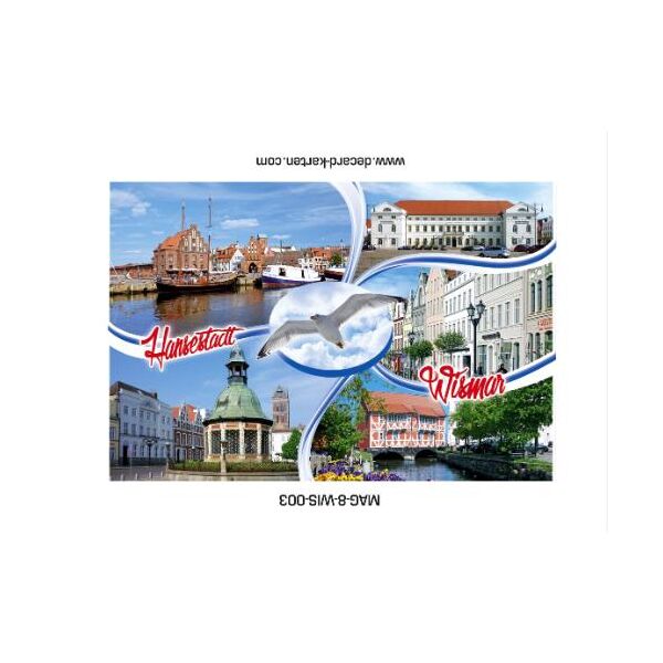 Wismar Magnet Möwe 5 Fotomotive Hansestadt Ostsee