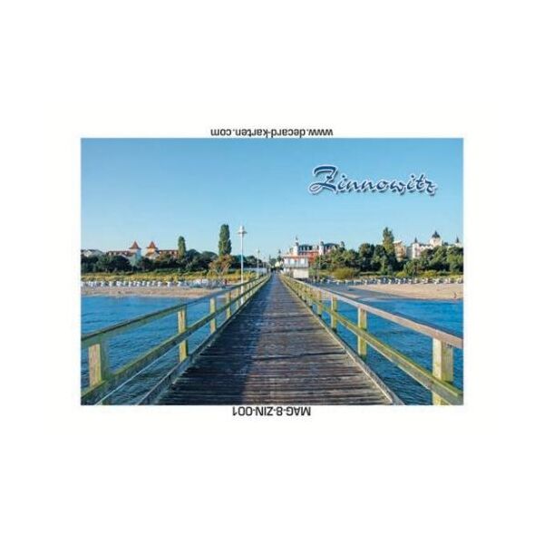 Zempin Magnet Foto Blick Brücke vom Meer Ostseebad Usedom