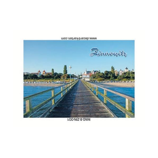 Zempin Magnet Foto Blick Brücke vom Meer Ostseebad Usedom