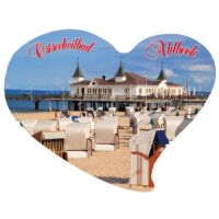 Ostseebad Ahlbeck Magnet Herzform Foto Strand Seebrücke