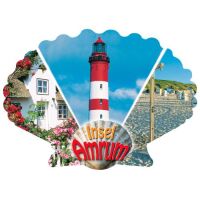 Insel Amrum Magnet Muschelform 3 Motive Nordseeinsel