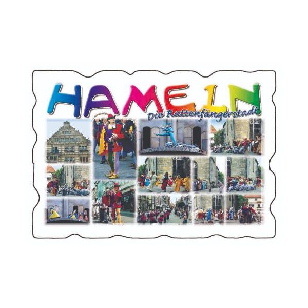 Hameln Magnet weiß Fotomotive Rattenfängerstadt 13 Fotomotive