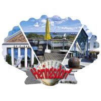 Heringsdorf Usedom Magnet Muschelform Fotomotive...