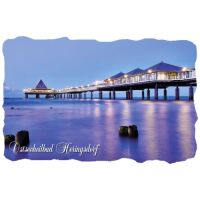 Heringsdorf Usedom Magnet Landkartenform Seebrücke...