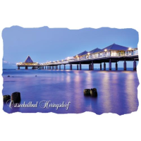 Heringsdorf Usedom Magnet Landkartenform Seebrücke...