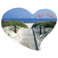 Insel Usedom Magnet Herzform Ostseeinsel Strandmotiv